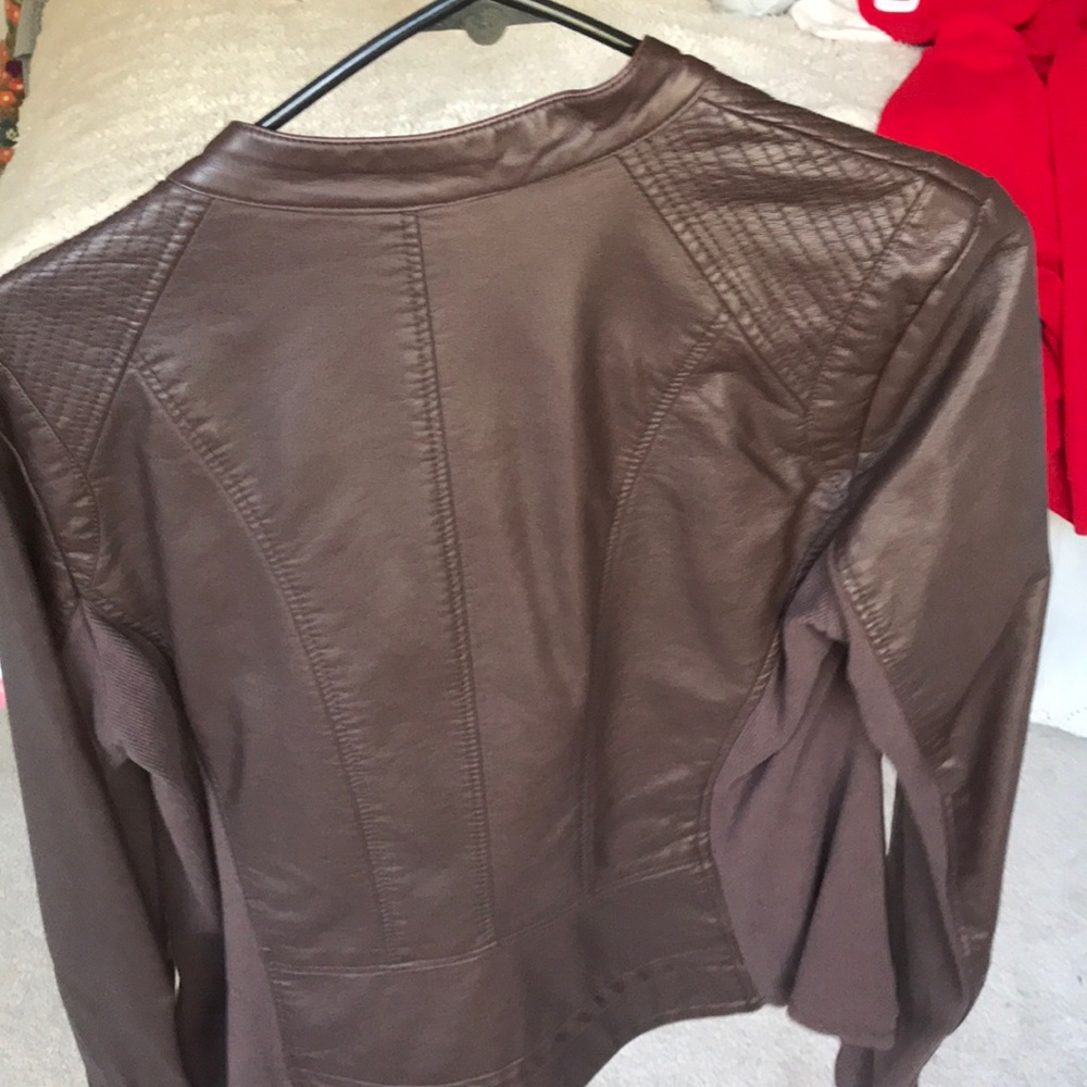 Express leather brown jacket - Picture 3 of 3